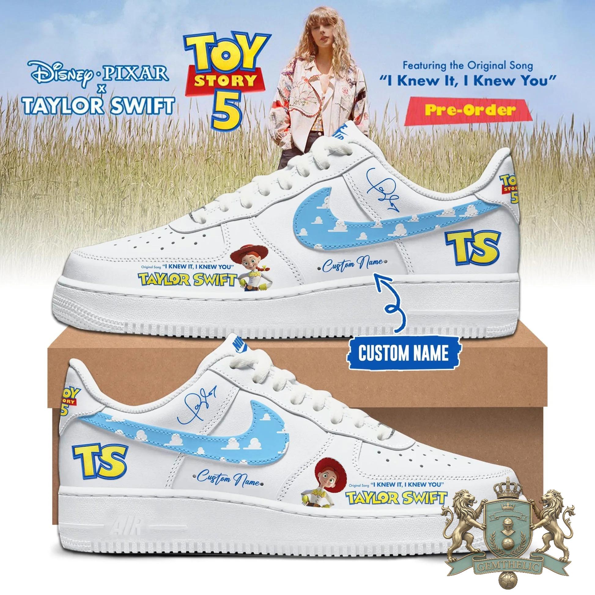 Disney Pixar Toy Story 5 Taylor Swift Nike Air Force 1 Sneakers - Front View