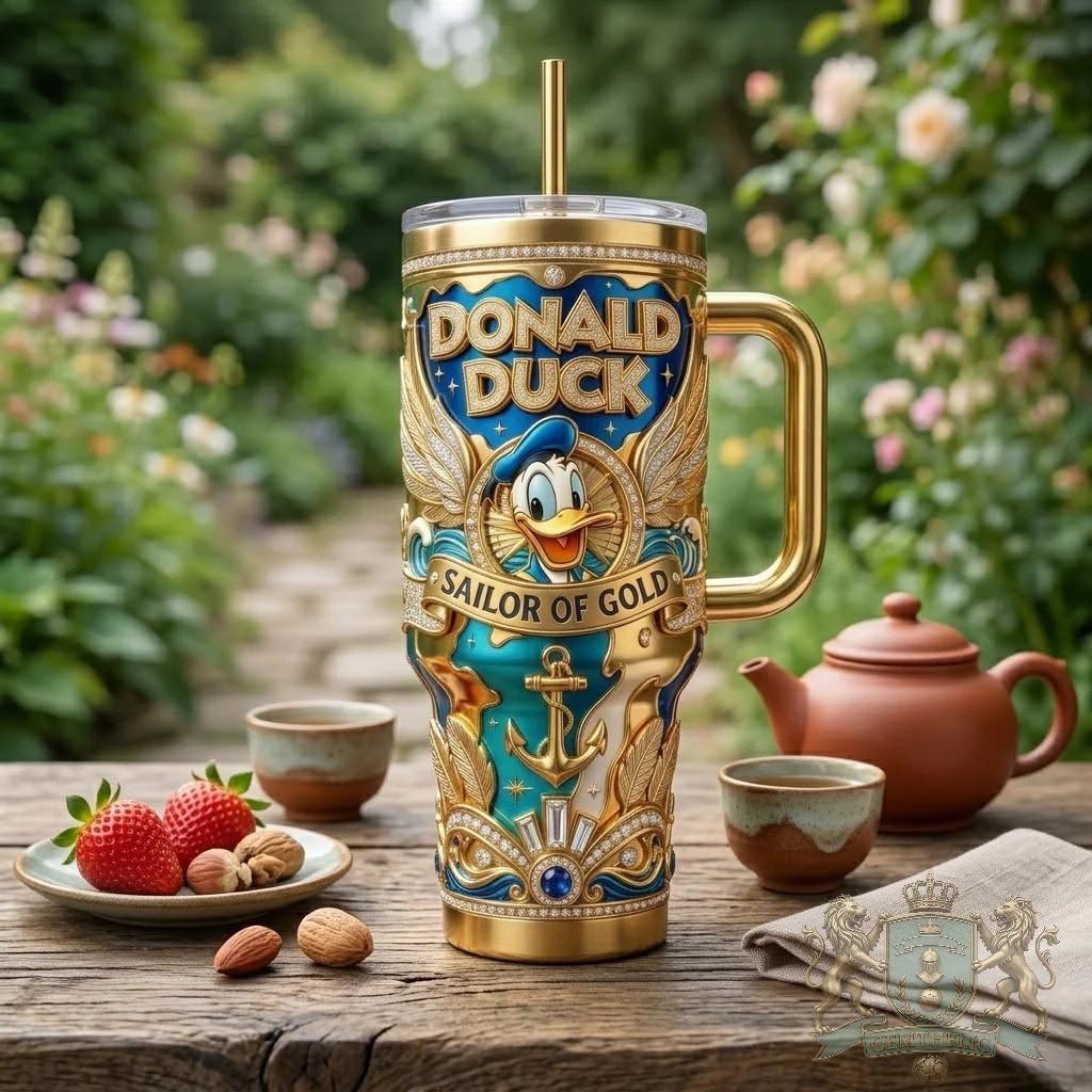 Donald Duck Sailor of Gold Tumbler