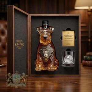 Douglas Laing's Scallywag Terrier Dog Shaped Blended Malt Scotch Whisky Bottle