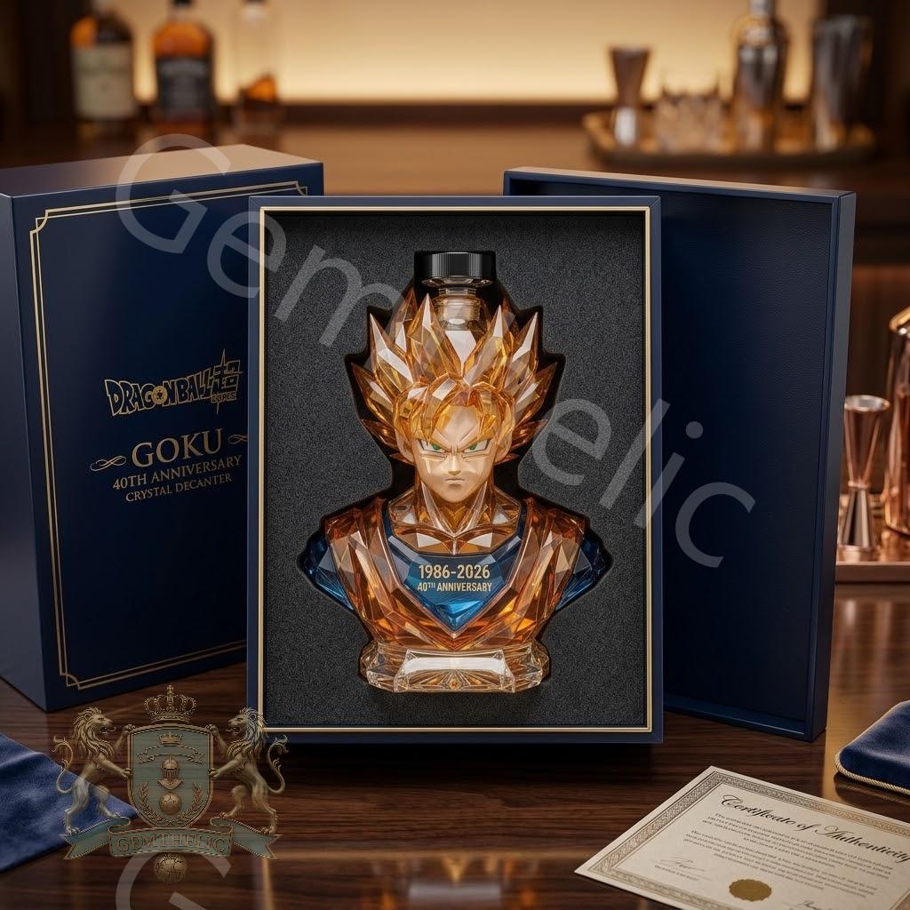 Dragon Ball Z Goku 40th Anniversary Whiskey Decanter Bottle