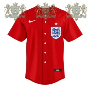 England National Football Team Custom Baseball Jersey