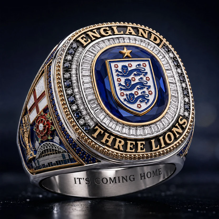 England National Football Team Three Lions Commemorative Ring - Front View