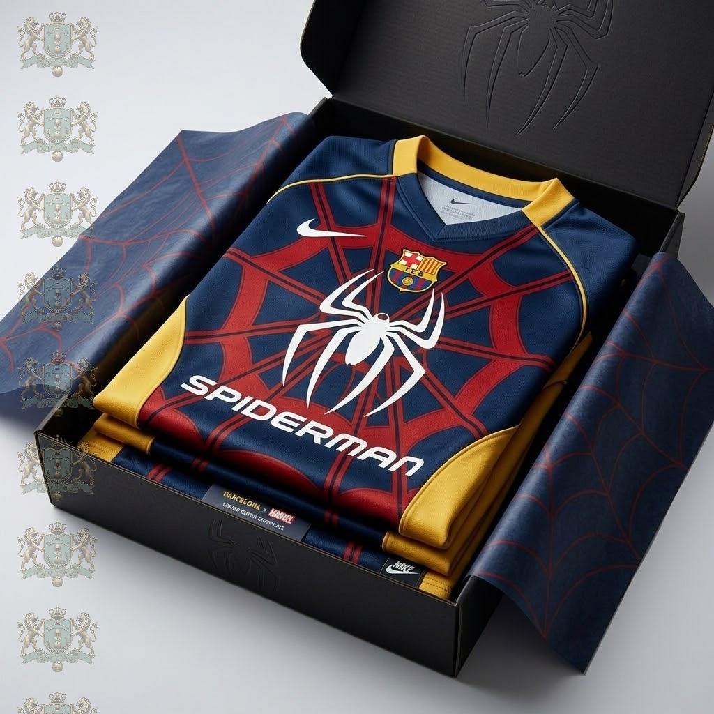 Maglia Barcelona X Spiderman Casual Athletic Jersey - Detail View
