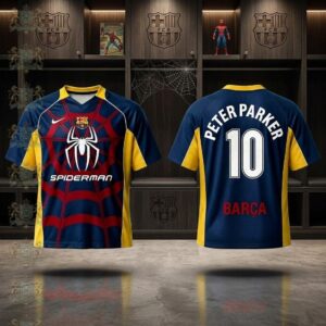Maglia Barcelona X Spiderman Casual Athletic Jersey