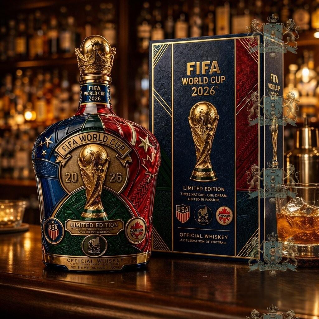 FIFA World Cup 2026 USA Mexico Canada Host Nations Whiskey Bottle