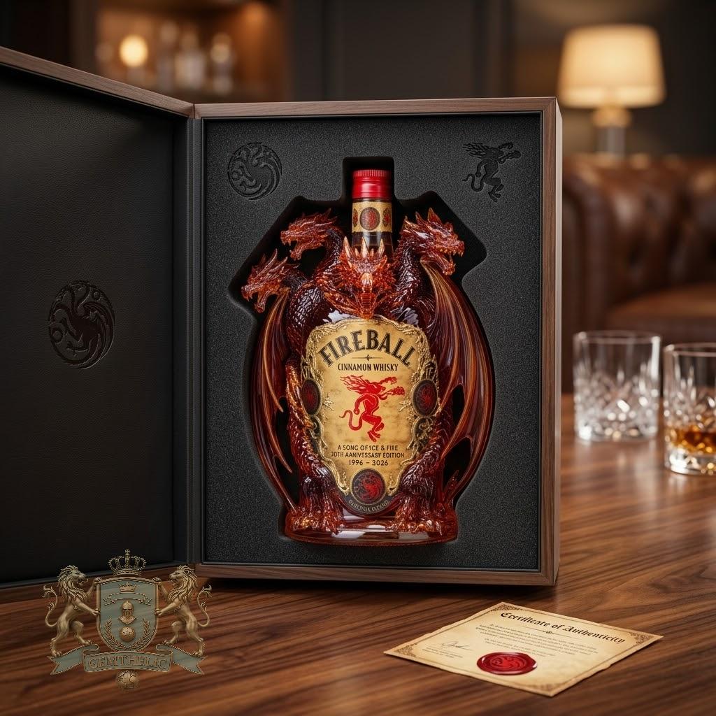 Fireball A Song of Ice & Fire 30th Anniversary Whiskey Bottle