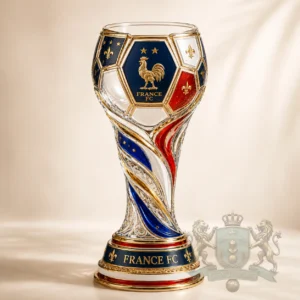 France National Football Team Three Stars Football Champions Trophy Beer Glass