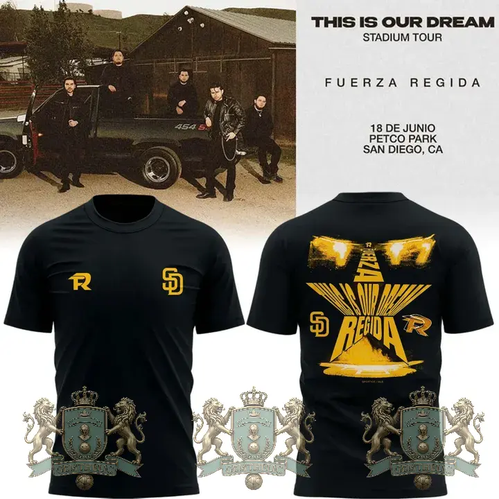 San Diego x Fuerza Regida This Is Our Dream Tour T-Shirt - Front View