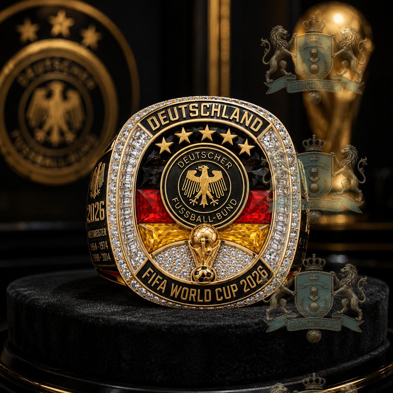 German National Football Team FIFA World Cup 2026 Weltmeister Ring - Detail View