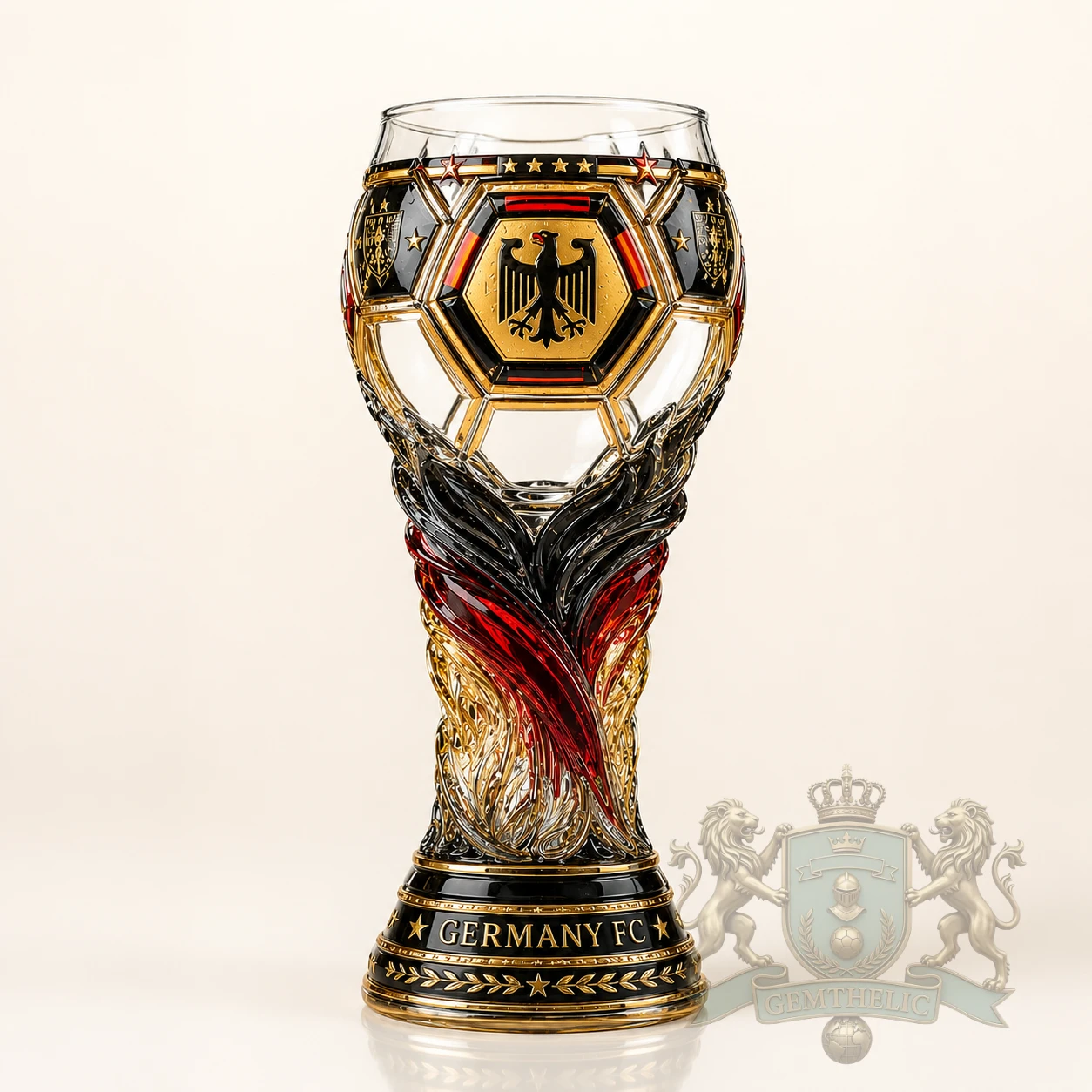 Germany FC Football World Cup Trophy Design Beer Glass