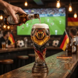 Germany FC Football World Cup Trophy Design Beer Glass