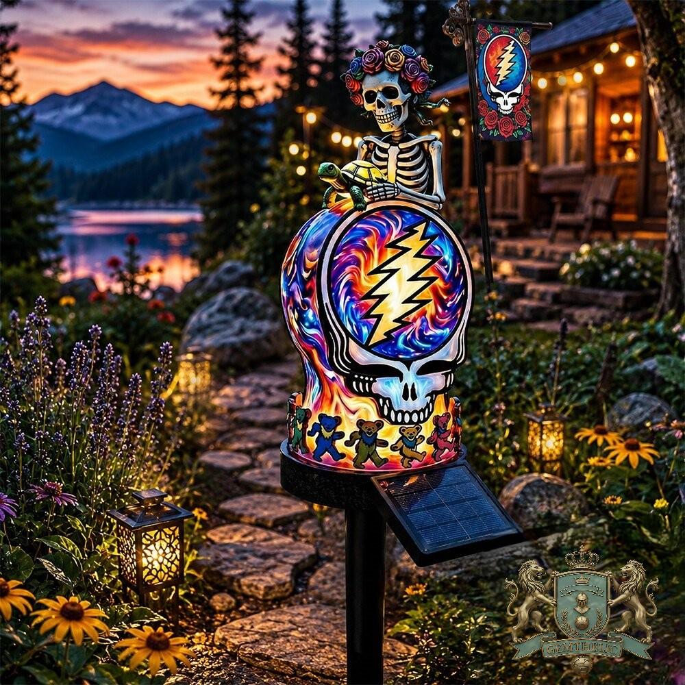Grateful Dead Steal Your Face Garden Light - Front View