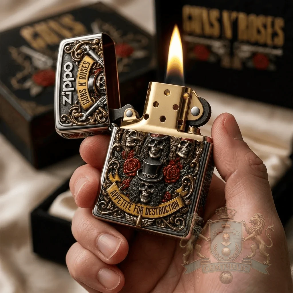 Guns N' Roses Appetite for Destruction Zippo Lighter - Detail View