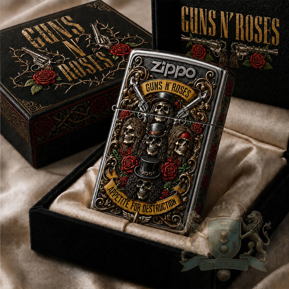Guns N' Roses Appetite for Destruction Zippo Lighter - Front View