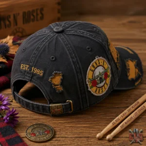 Guns N' Roses Est 1985 Member Names Distressed Baseball Cap