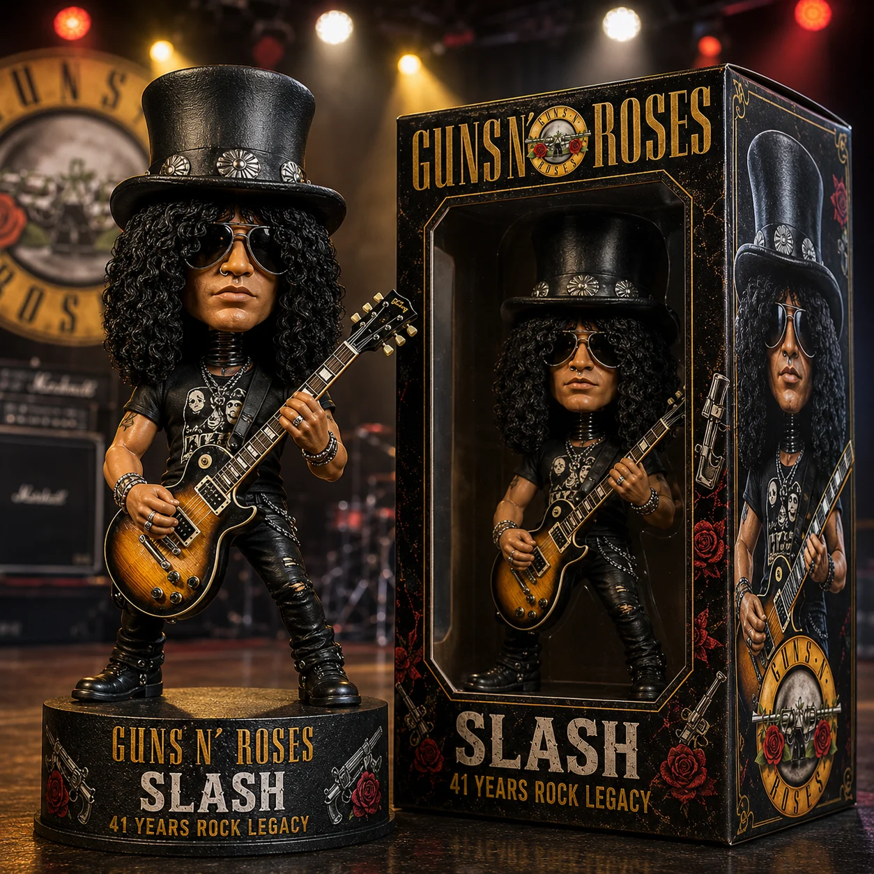Guns N' Roses Slash 41 Years Rock Legacy Collectible Figure - Front View
