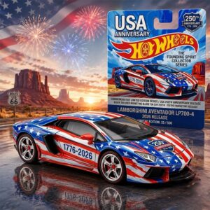 Hot Wheels Lamborghini Aventador LP700-4 USA 250th Anniversary 1776-2026