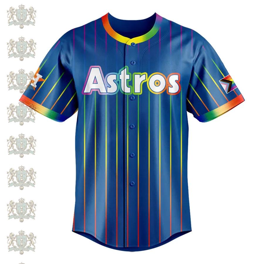 Houston Astros Pride Night Baseball Jersey - Detail View