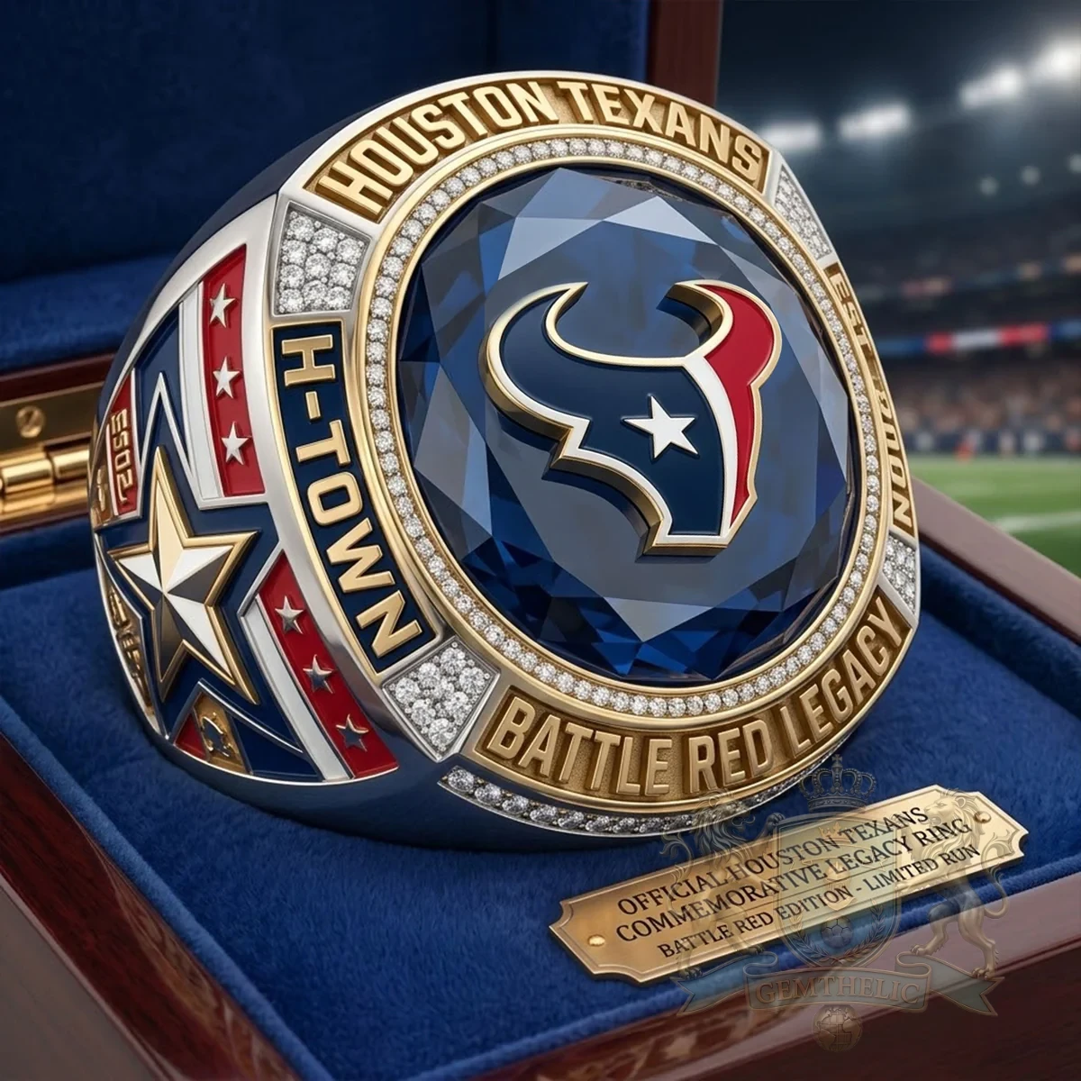 Houston Texans Battle Red Legacy 2026 Legacy Ring - Front View