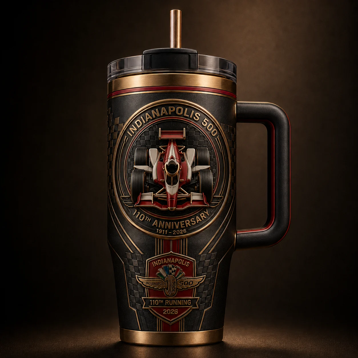 Indianapolis 110th Anniversary 2026 Tumbler - Detail View