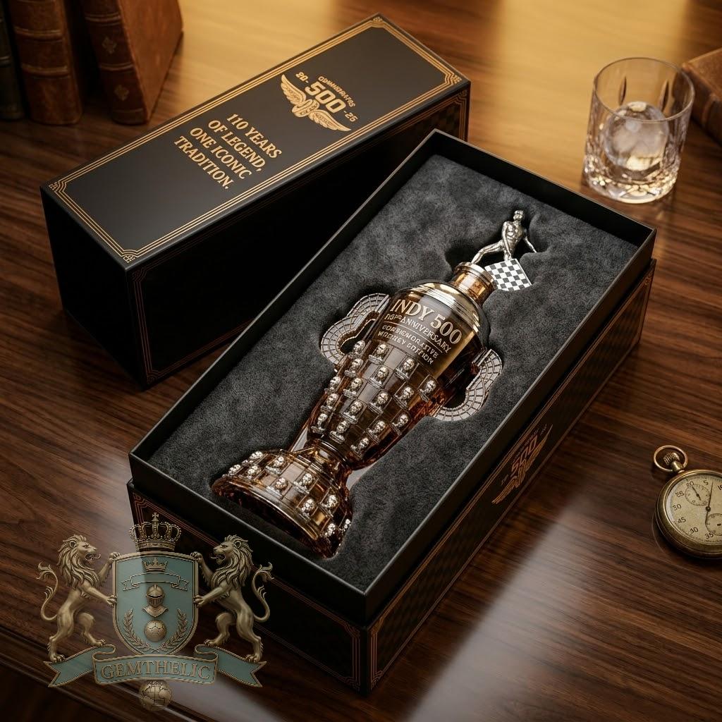 Indy 500 110th Anniversary Commemorative Whiskey Decanter - Detail View