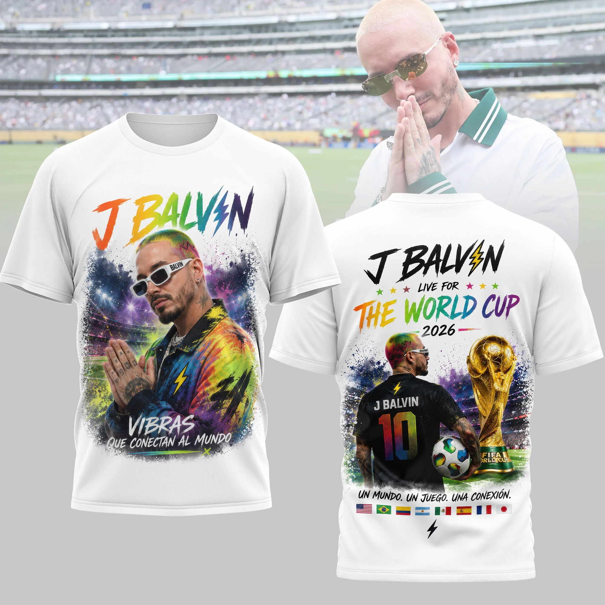 J Balvin Vibras World Cup 2026 T-Shirt - Front View