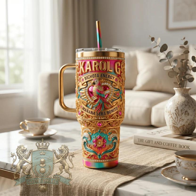 Karol G Bichota Energy Mañana Será Bonito Tropical Queen Tumbler - Detail View