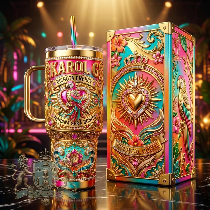 Karol G Bichota Energy Mañana Será Bonito Tropical Queen Tumbler - Front View