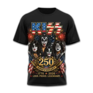 KISS 250th Anniversary American Flag T-Shirt