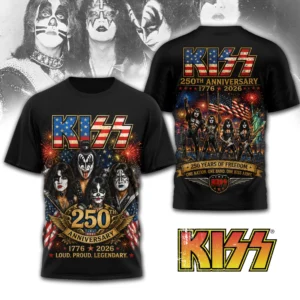 KISS 250th Anniversary American Flag T-Shirt