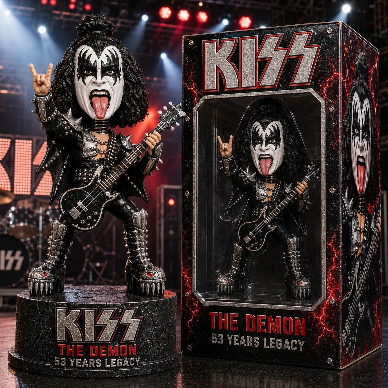 KISS The Demon 53 Years Legacy Bobblehead - Front View
