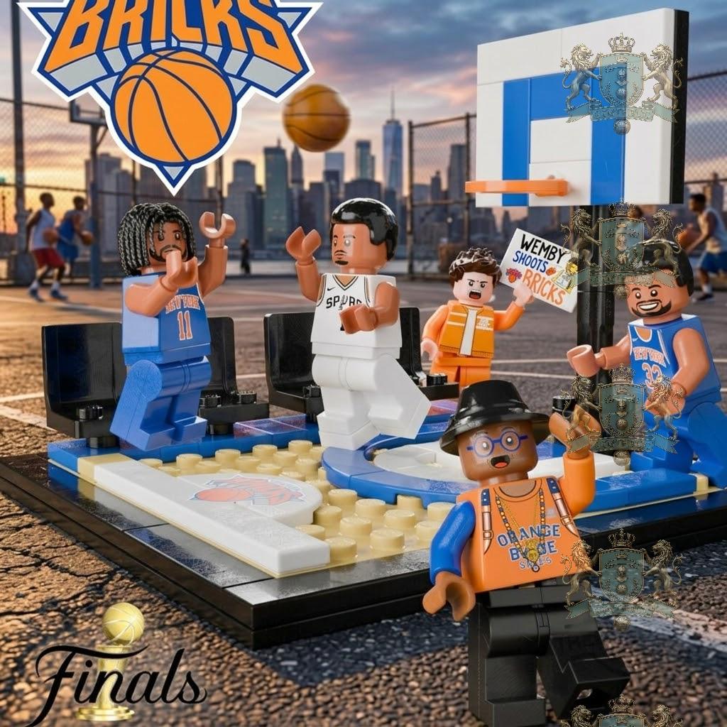 NBA Finals San Antonio Spurs New York Knicks Wembanyama Building Set
