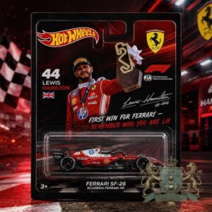 Lewis Hamilton Scuderia Ferrari HP First Win Hot Wheels