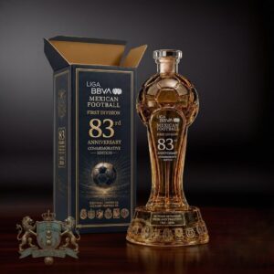 Liga BBVA Mexican Football First Division 83rd Anniversary Whiskey Bottle