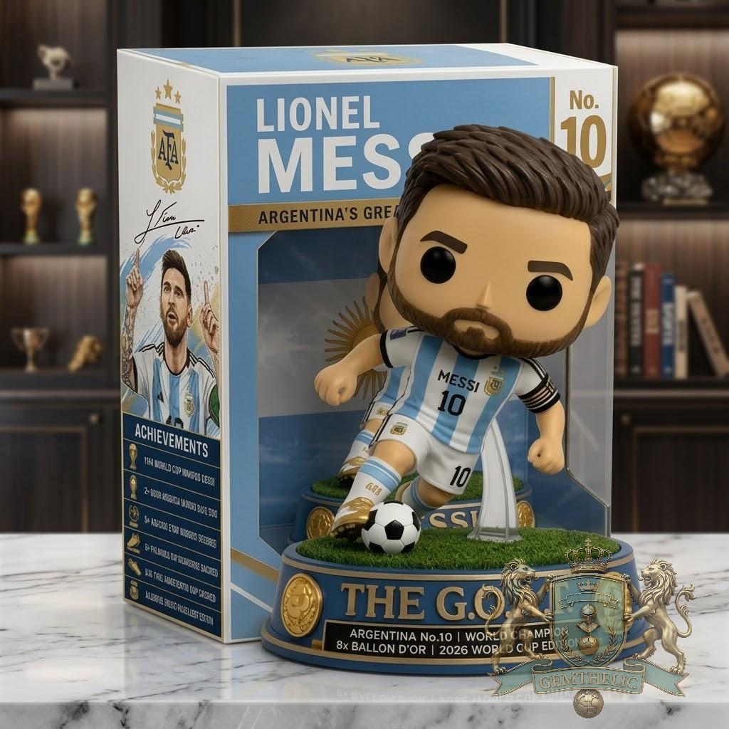 Lionel Messi Argentina The GOAT 2026 World Cup Edition Pop Figure - Front View