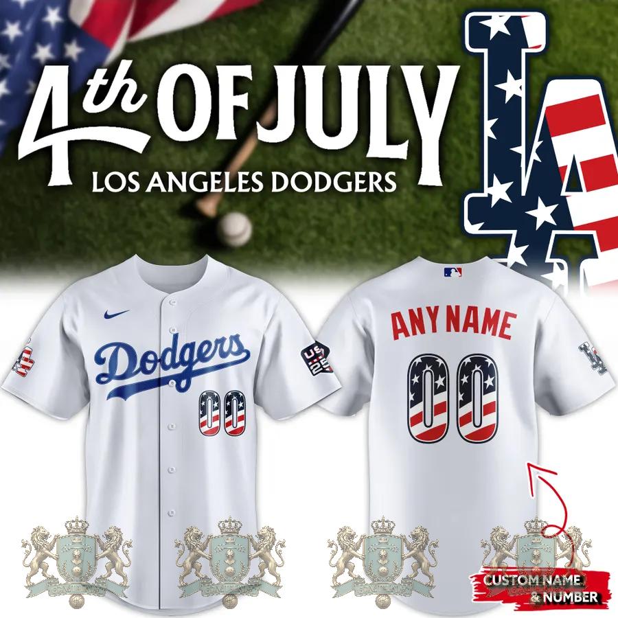 Los Angeles Dodgers Baseball Jersey - Front View