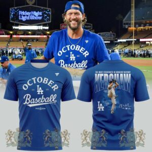 Los Angeles Dodgers Kershaw October Baseball Postseason T-Shirt