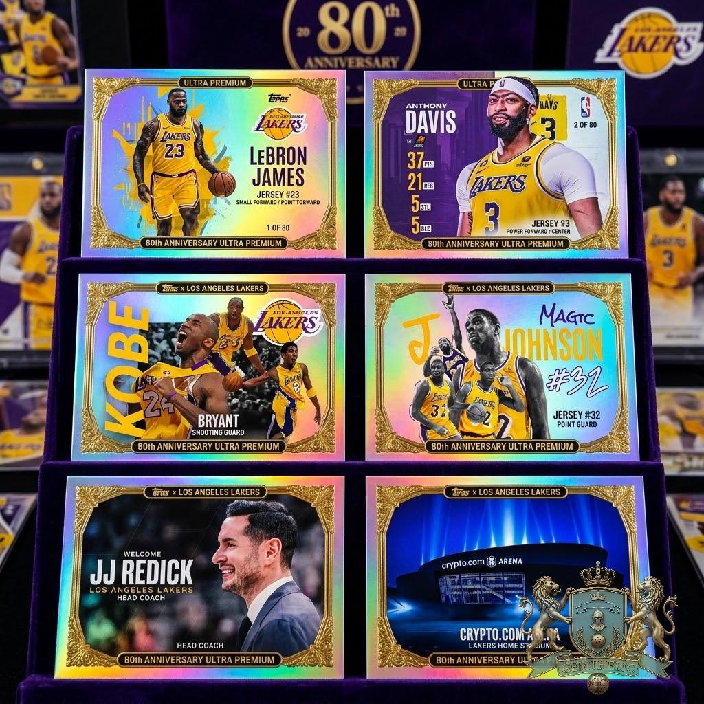Los Angeles Lakers 80th Anniversary Trading Cards - Detail View
