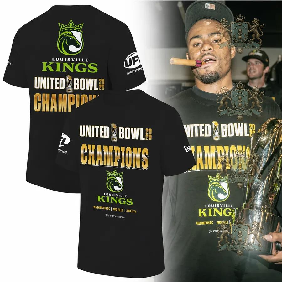 Louisville Kings United Bowl 2026 Champions Washington DC T-Shirt - Front View