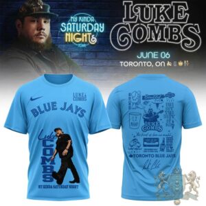 Luke Combs Toronto Blue Jays My Kinda Saturday Night Tour T-Shirt