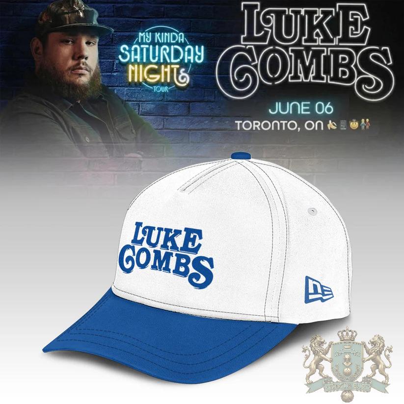 Luke Combs Toronto Blue Jays My Kinda Saturday Night Tour T-Shirt - Detail View