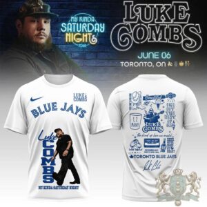 Luke Combs Toronto Blue Jays My Kinda Saturday Night Tour T-Shirt