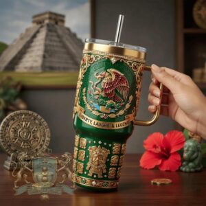 Mexico Cultural Heritage Eagle Snake Pyramid Tumbler 