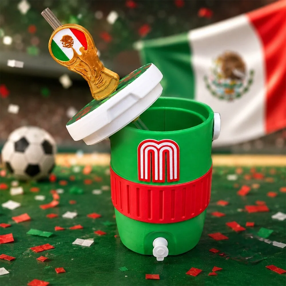Mexico World Cup Soccer Cooler Cup - Detail View