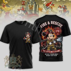 Mickey Mouse Firefighter Fire & Rescue Est 1910 T-Shirt