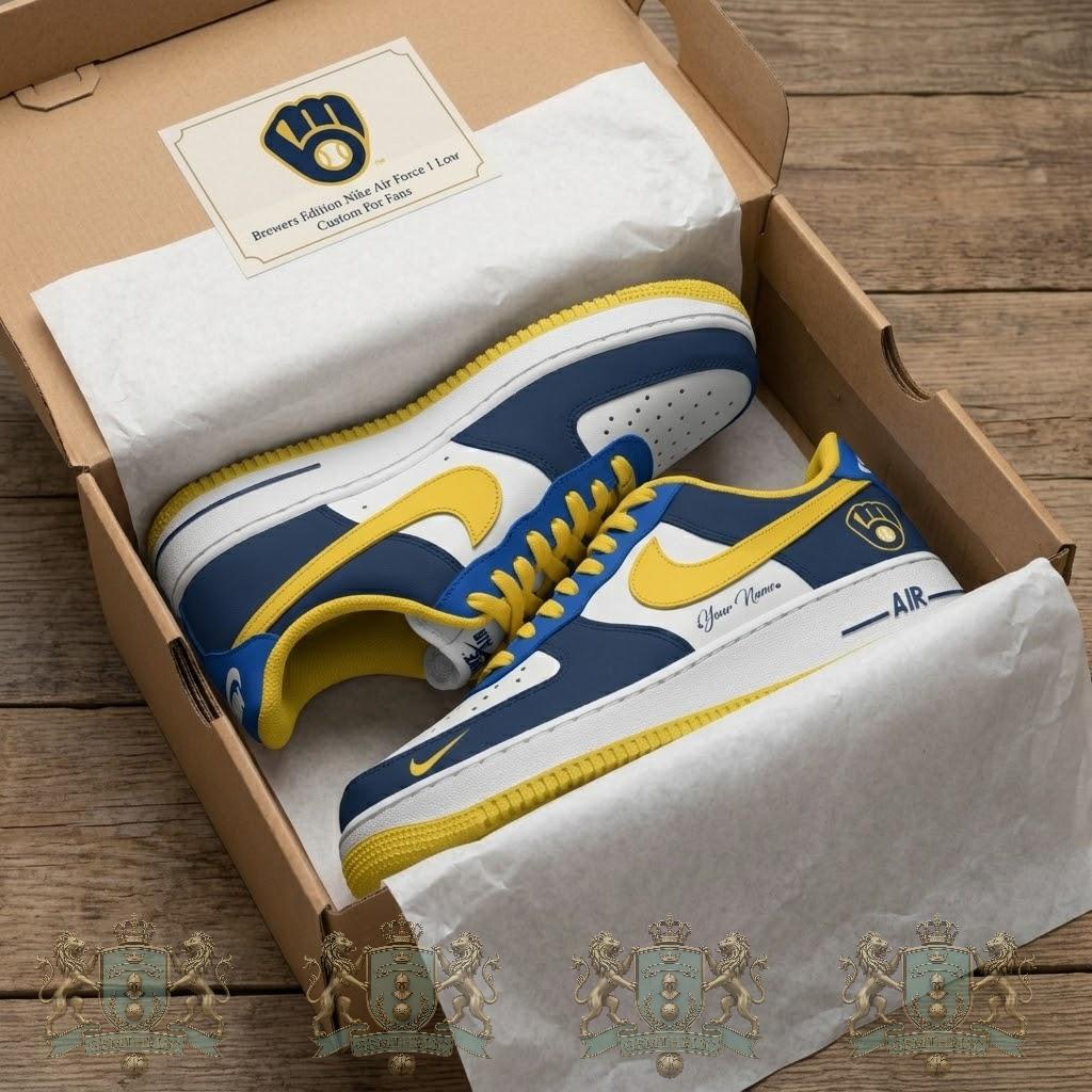 Milwaukee Brewers Personalized Custom Sneakers