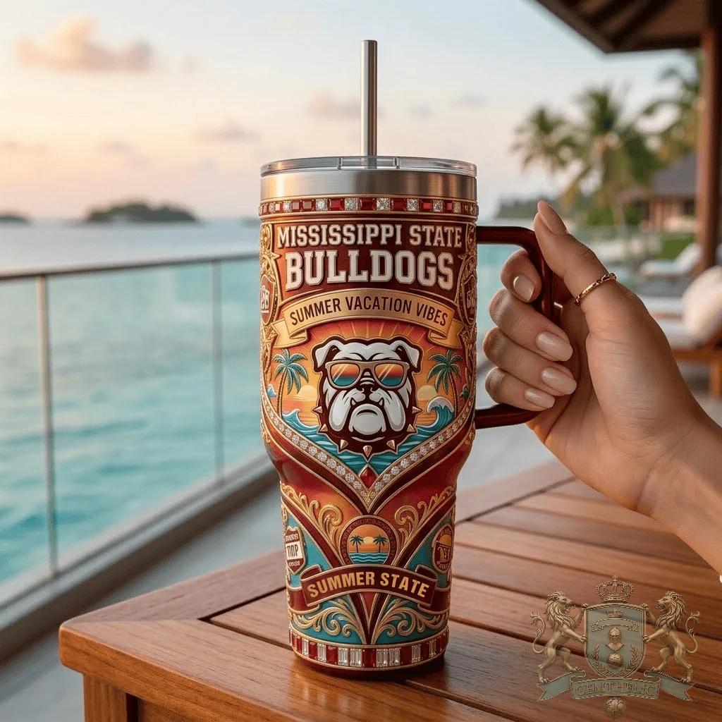 Mississippi State Bulldogs Summer Vacation Vibes Tumbler