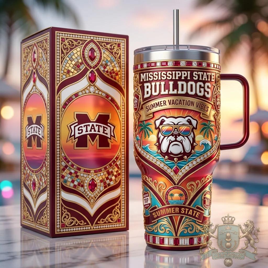 Mississippi State Bulldogs Summer Vacation Vibes Tumbler
