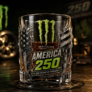 Monster Energy America 250 Years of Freedom Whiskey Glass