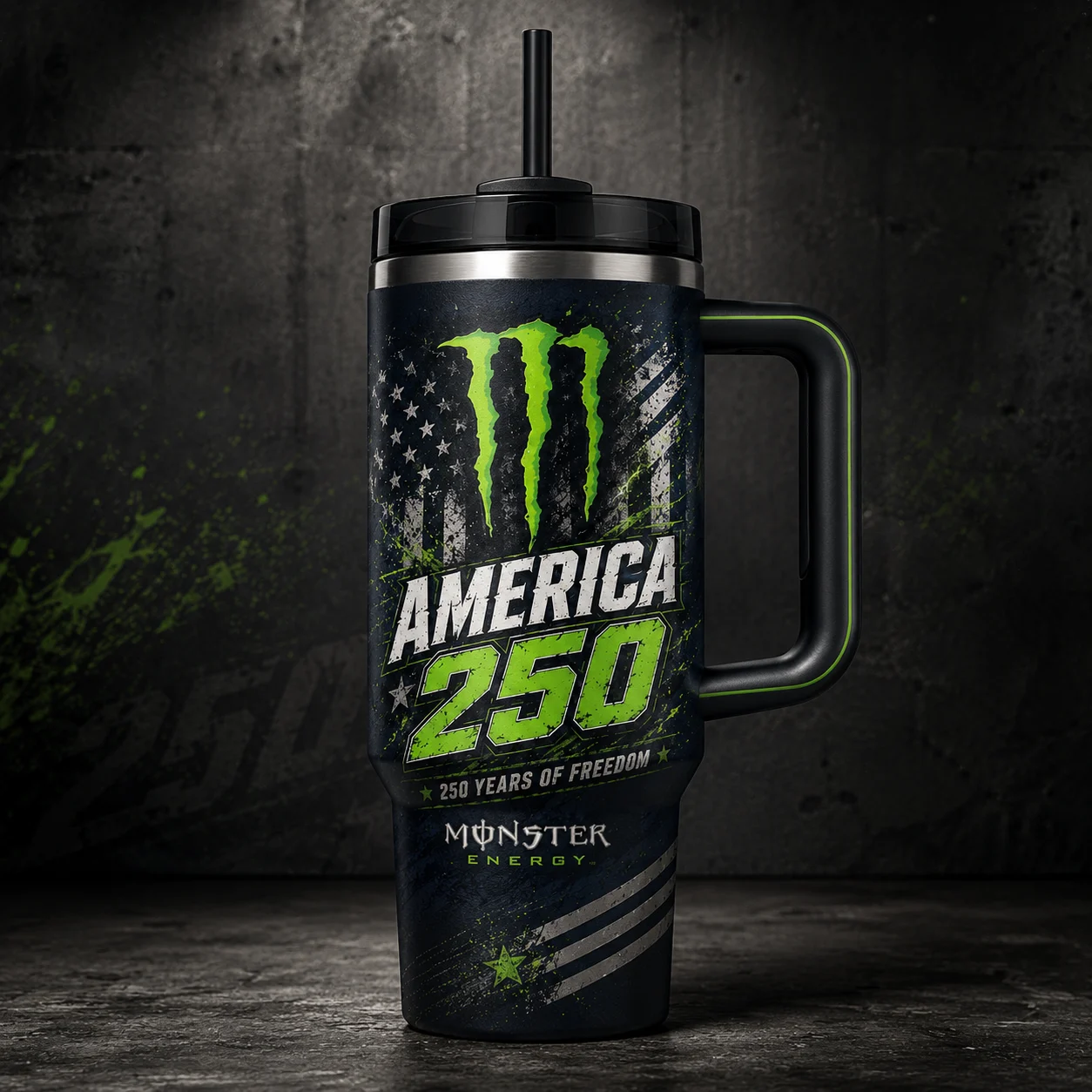 Monster Energy America 250 Years of Freedom Tumbler - Detail View